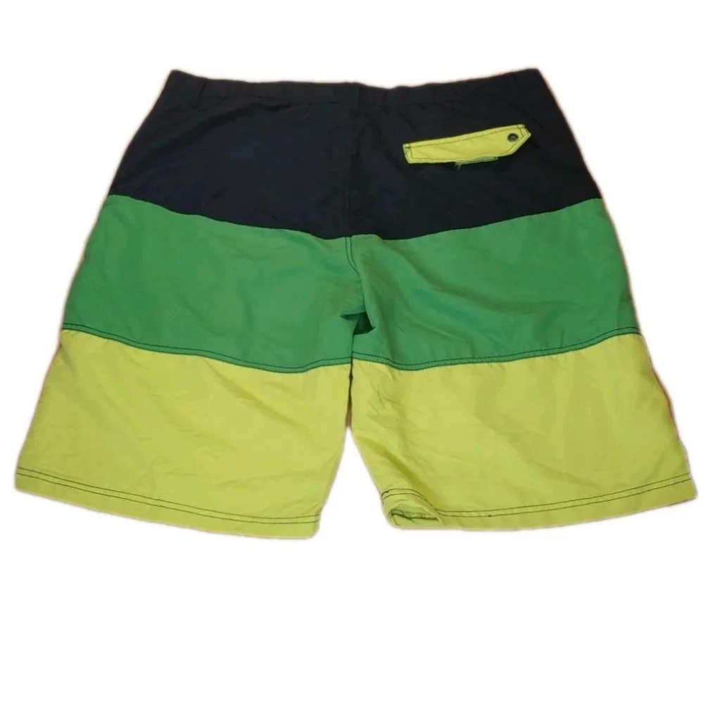 Southpole Y2k Baggy Bermuda Shorts Men 42 Colorblock Hybrid Pool Beach Resort